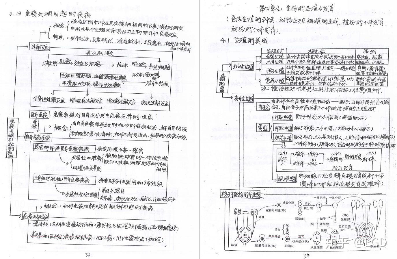 理科状元手写生物笔记一共76页比教材都全照搬也能答满分