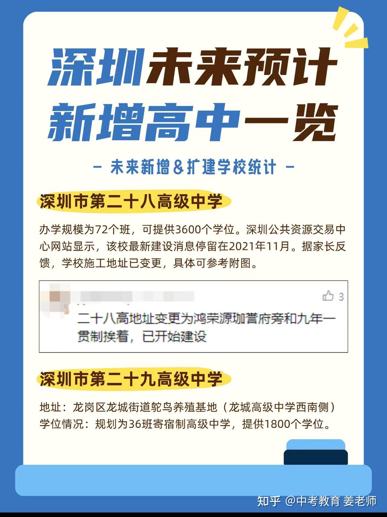 深圳未来预计新增＆扩建高中一览 - 知乎