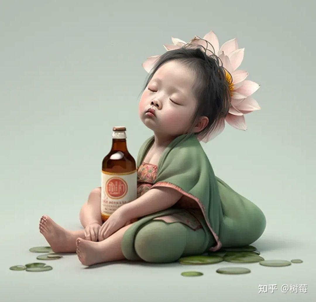 有没有人提供类似这样抱酒瓶的头像给我?