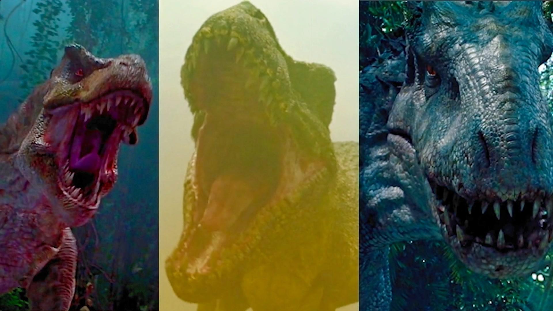 魔鬼剪辑打卡这四只恐龙霸王龙不愧是恐龙界里的扛把子