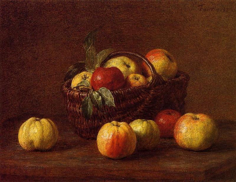 apples and a  glass,1873still life with apples and biscuits