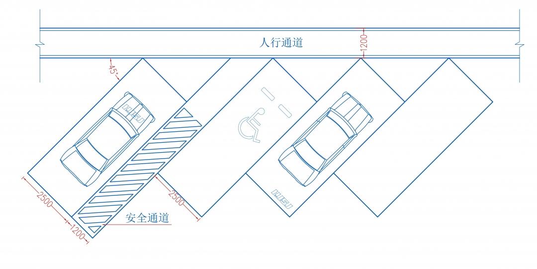 45°停车位△停车位尺寸4. 用餐区设计指引4.