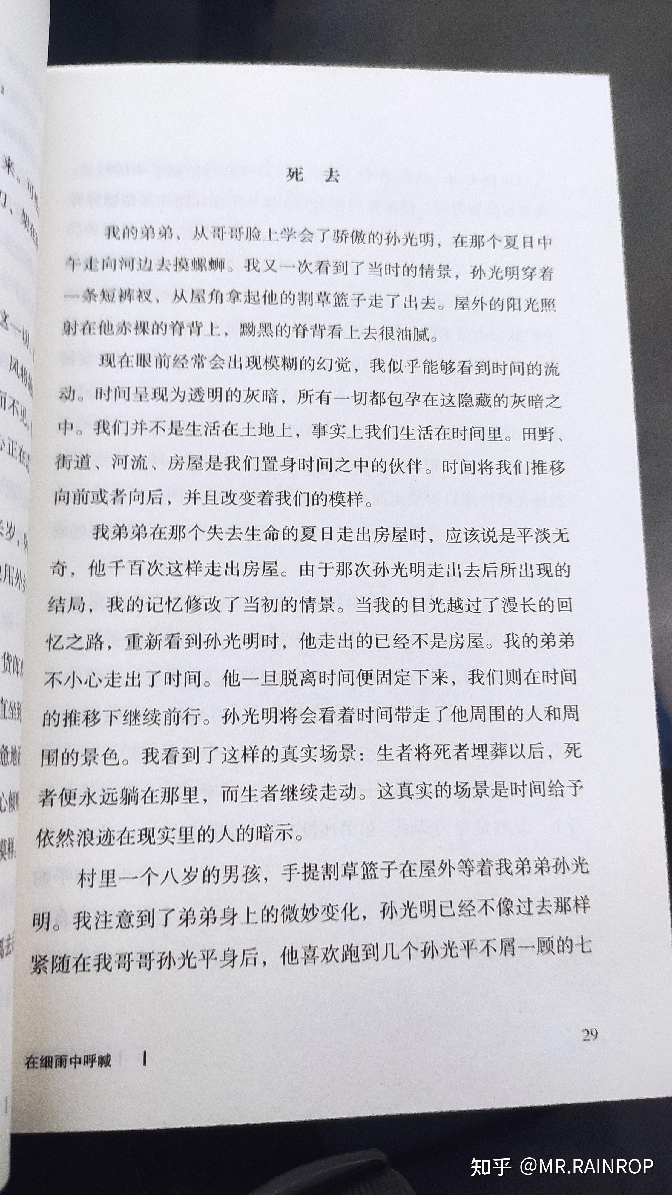 在細雨中呼喊讀書筆記