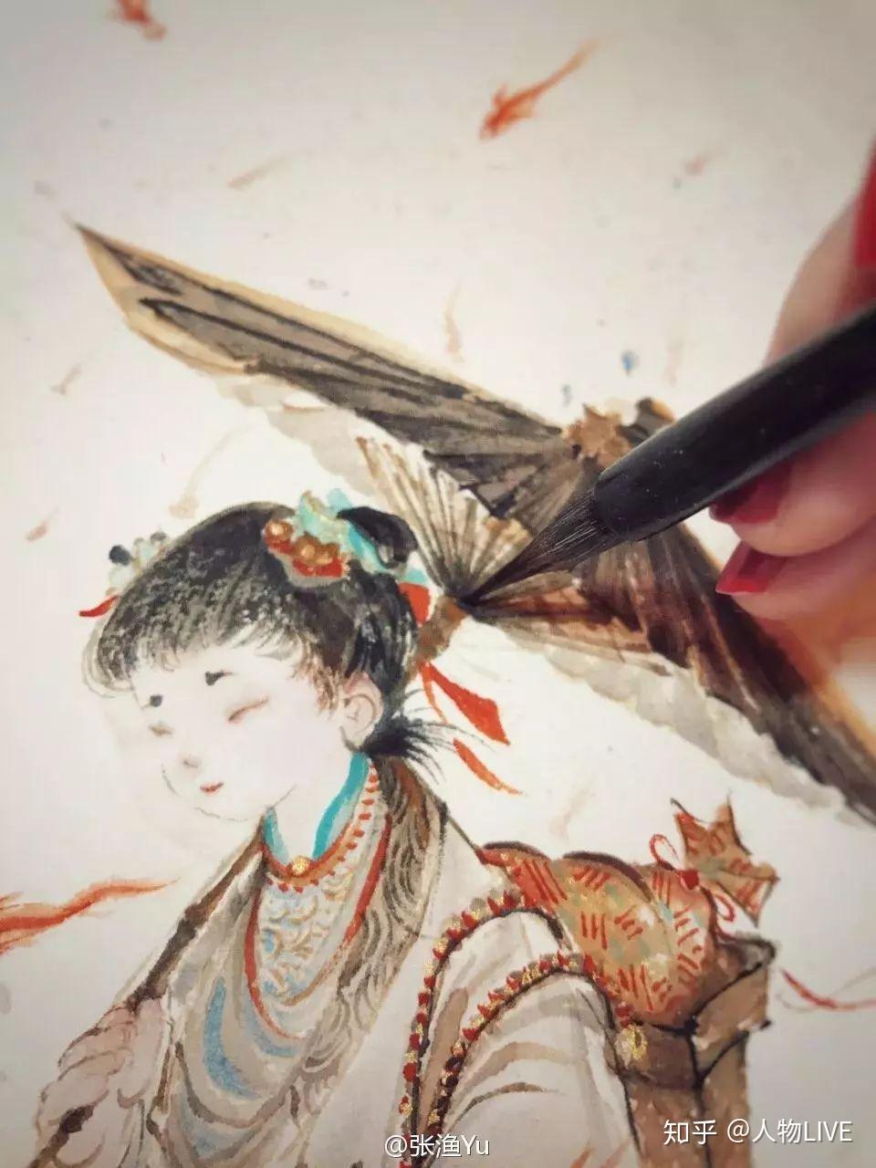 美女画师张渔的成名之路：她一出手，就让水墨中国风惊艳3亿人 - 知乎