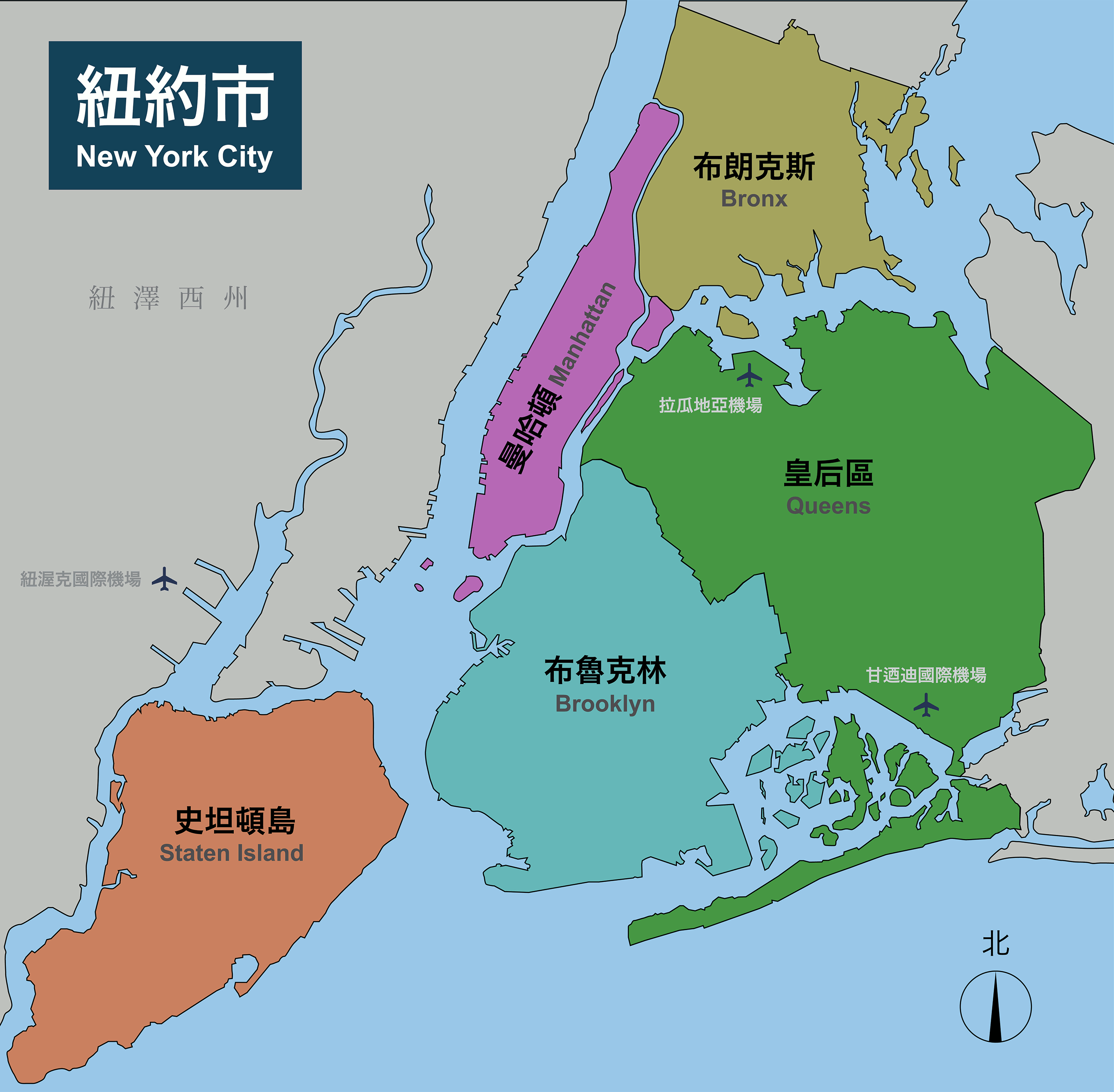 纽约市 city of new york,简称nyc