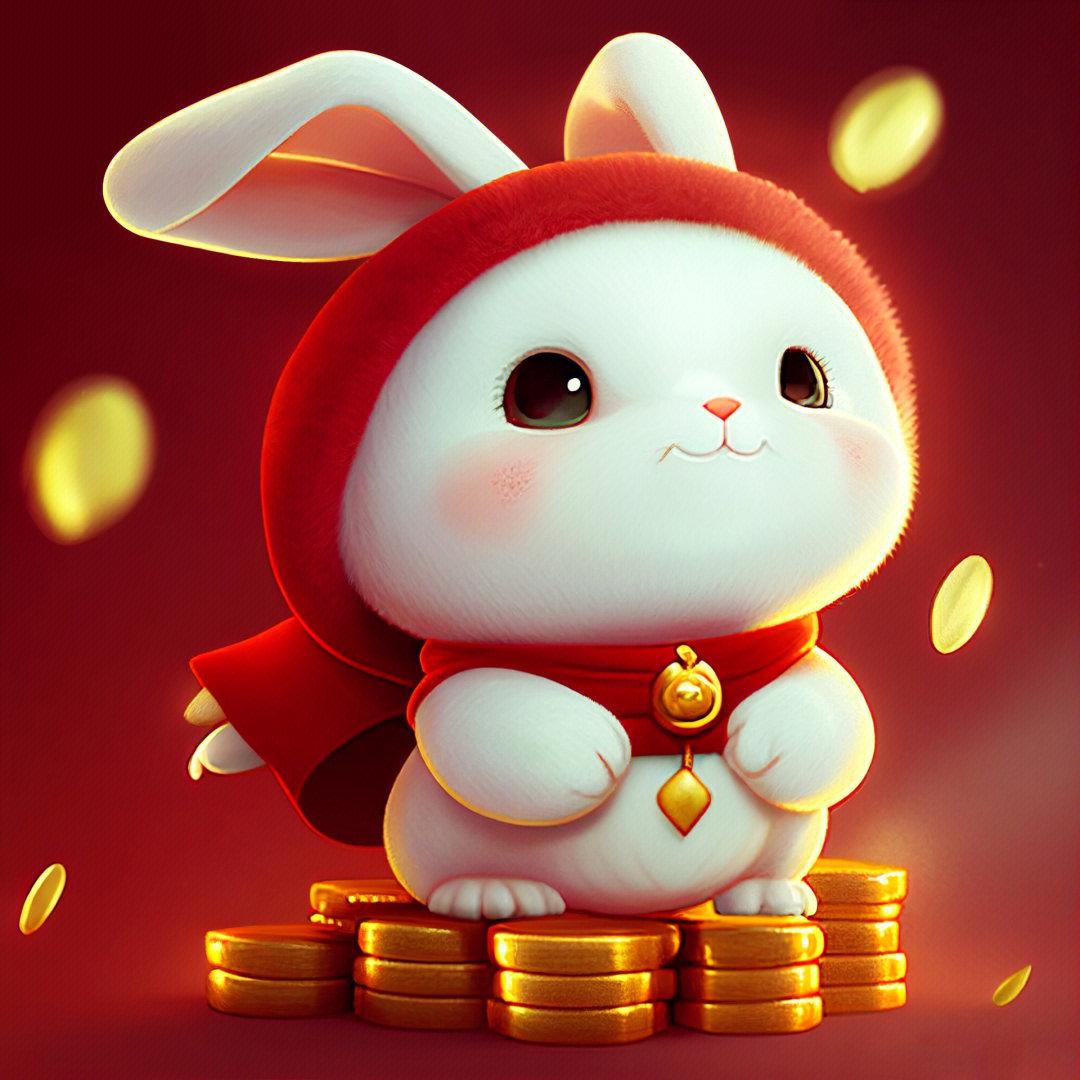 原创新年兔子头像2023(2023兔年背景微信图壁纸)?