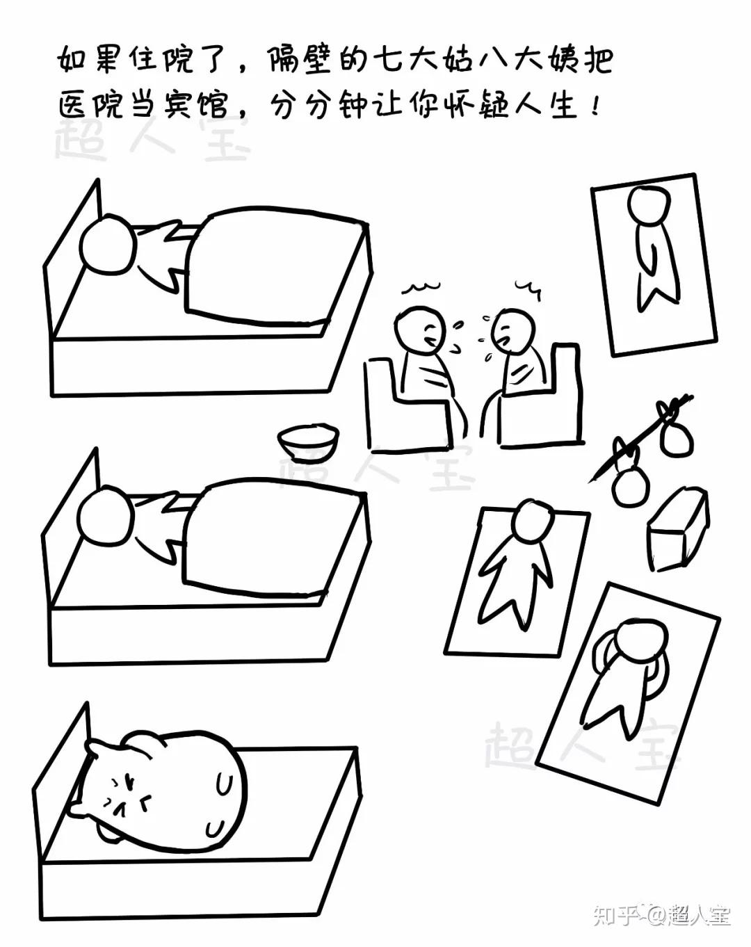 卡通看病流程简笔画图片