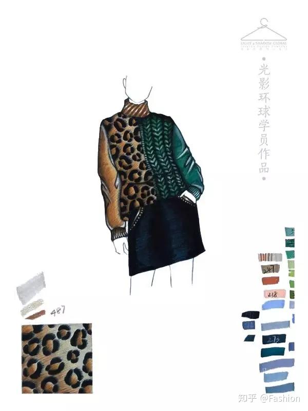 教程4种图案的针织面料绘画渲染手法