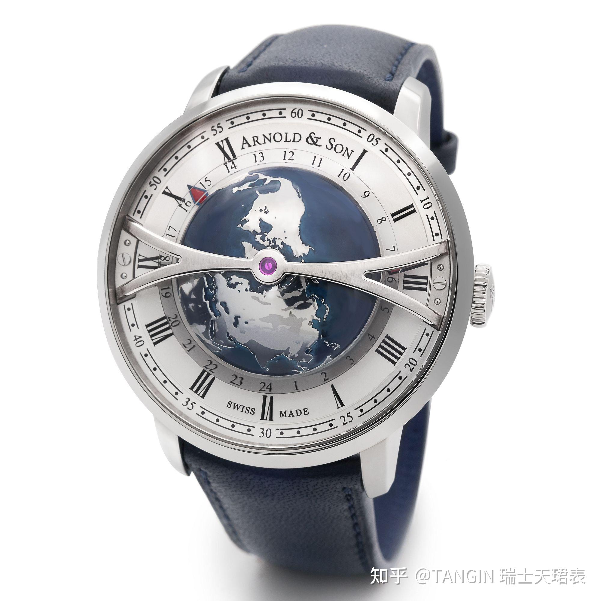 arnold & son 亚诺 globetrotter 世界时腕表