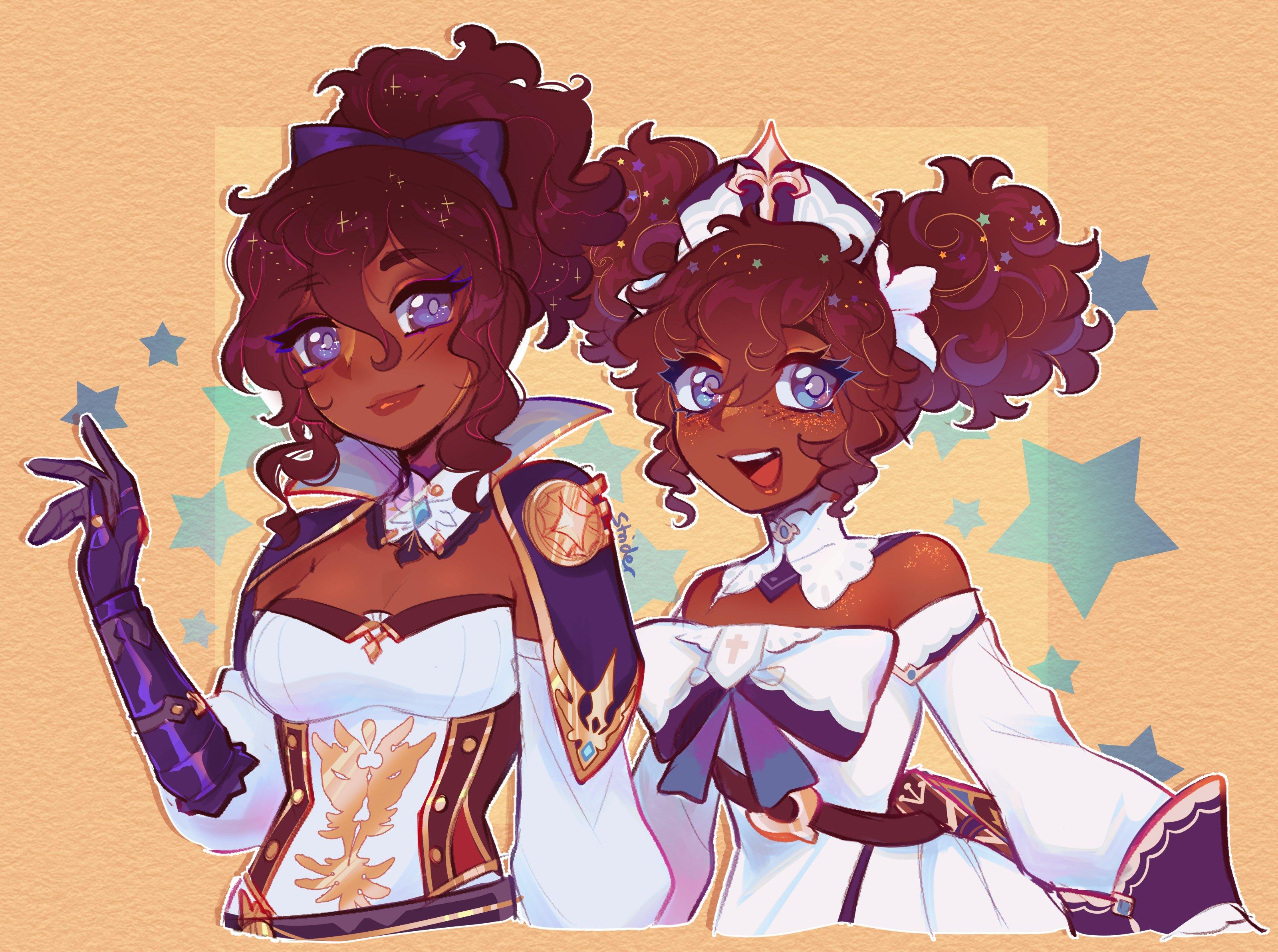 如何用二次元画风画非洲黑人