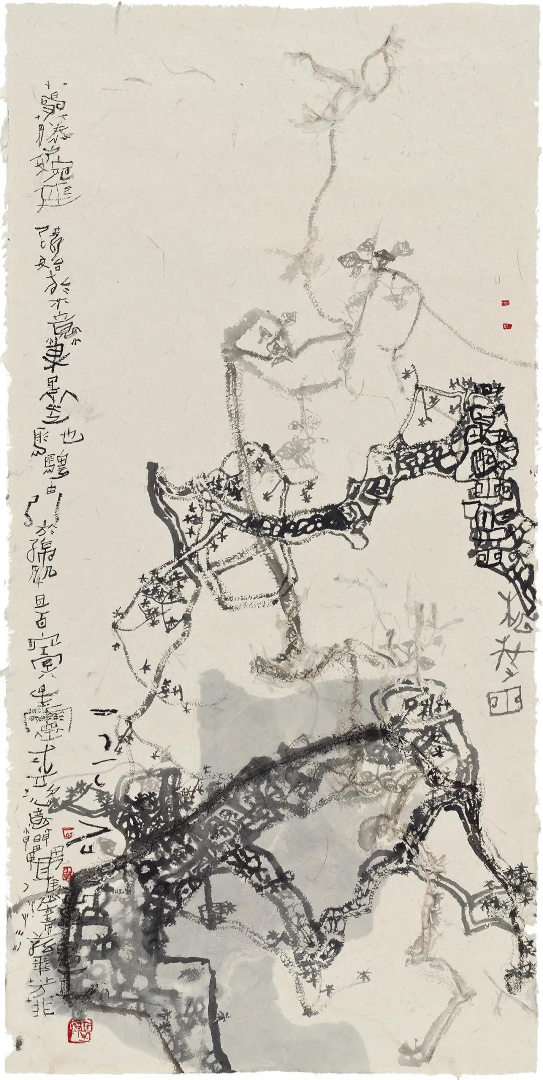 石虎恣意纵横画山水