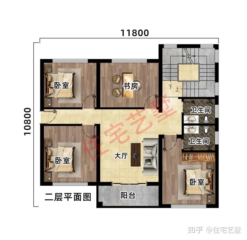 现代风二层别墅有着超大平层开放式空间