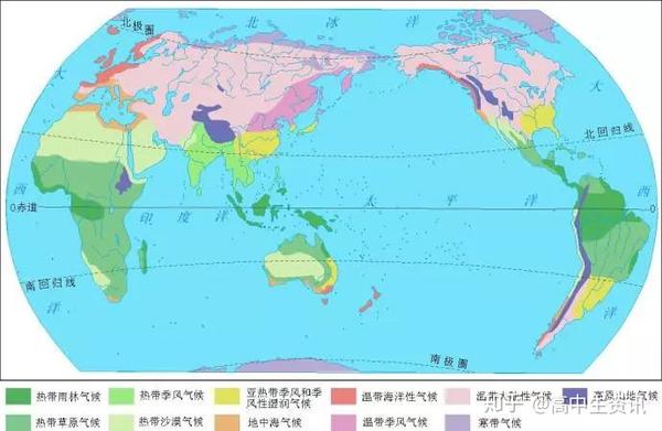 高中地理丨各种气候类型分布图 气候问题全总结 再也不怕搞混了 地理的气候类型 爱在网