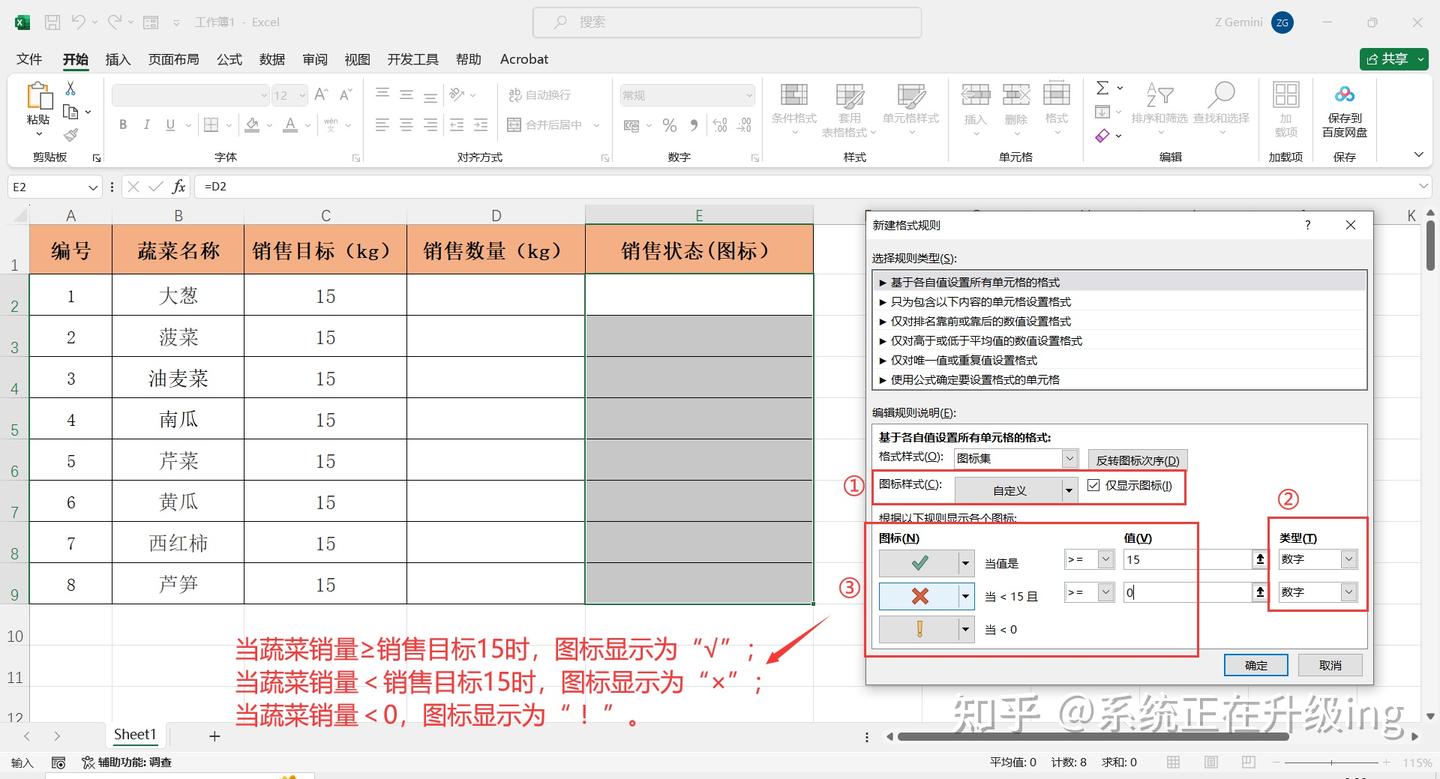 Excel表格中如何输入数据显示对应的图标? - 知乎