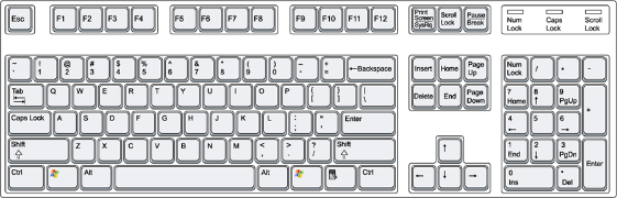 104键盘键位图高清安装图片