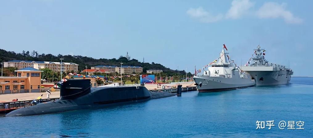 2021年4月23日,中國海軍非常少見的為055型驅逐艦