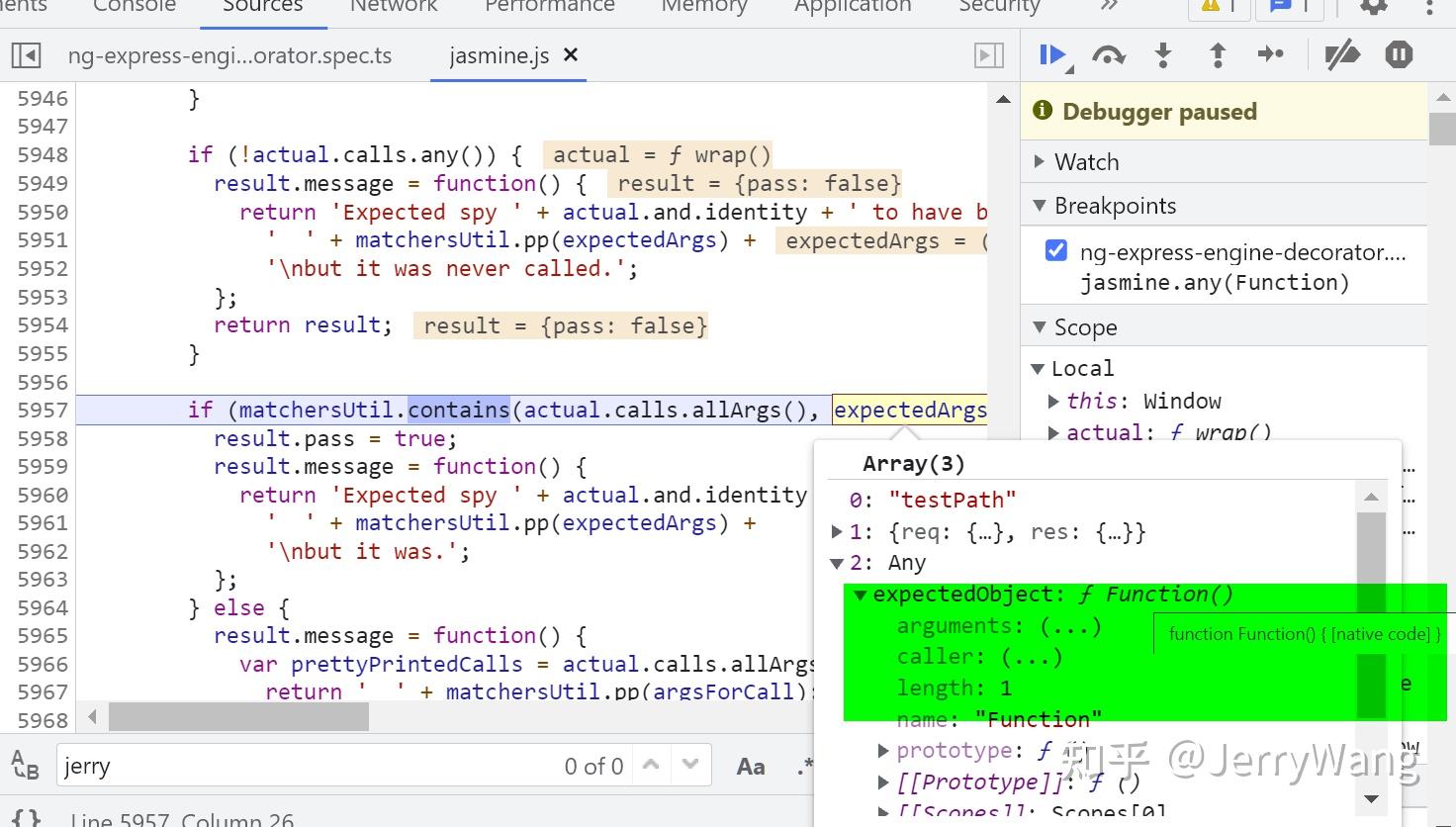 jasmine.any(Function) 知乎