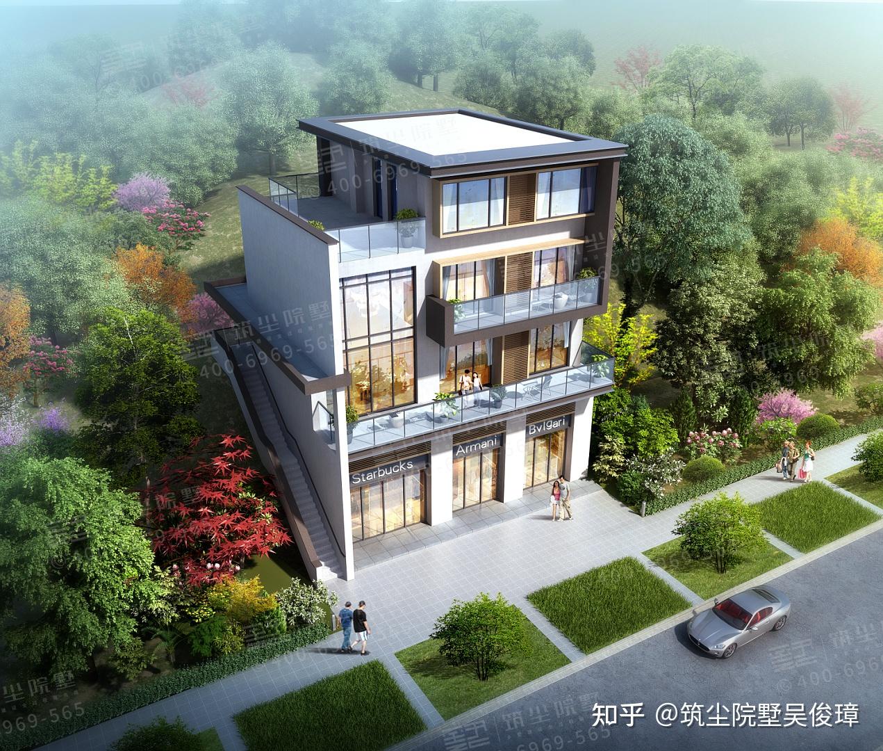 这些带门面的农村别墅设计,楼下做生意楼上居住,在家就可挣钱