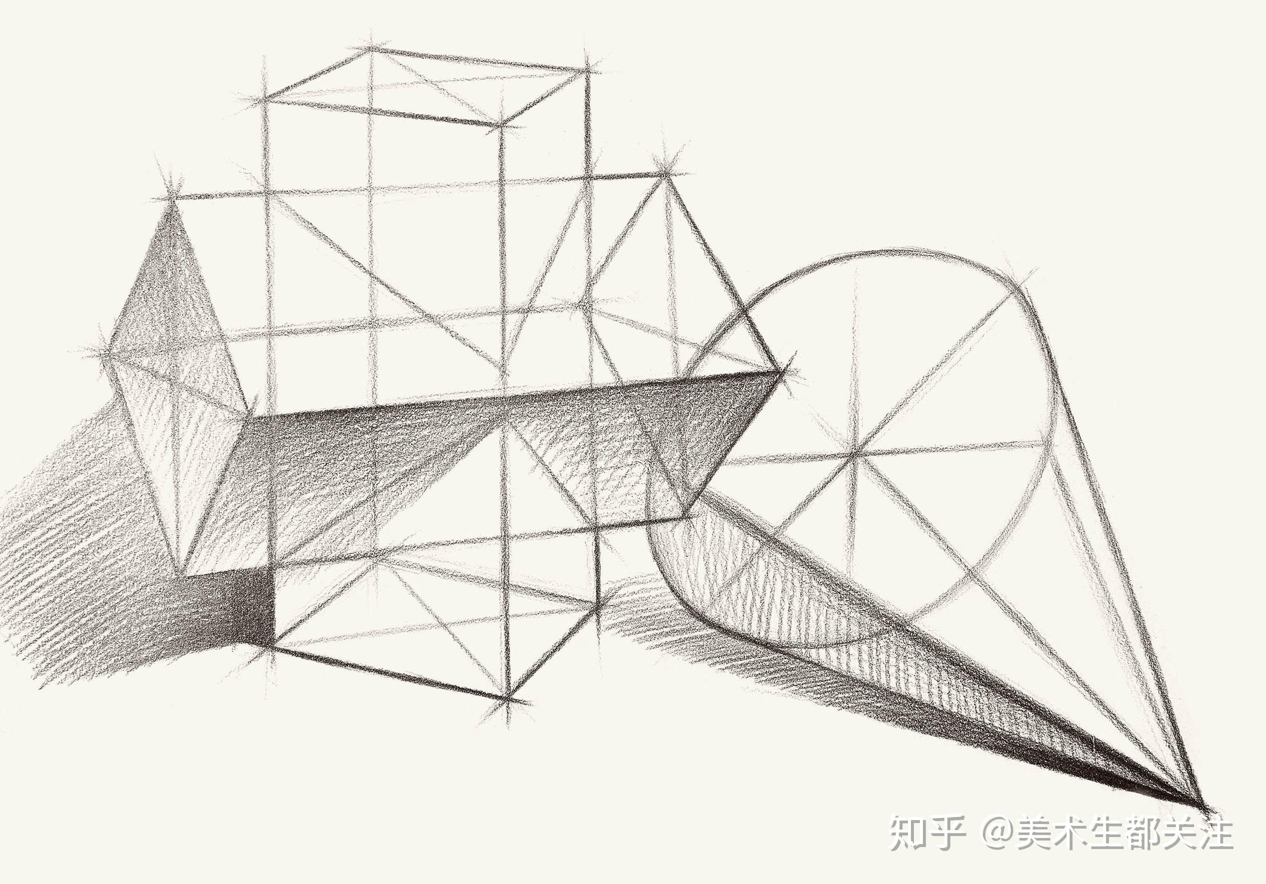 素描入门初学者必看几何石膏入门教程