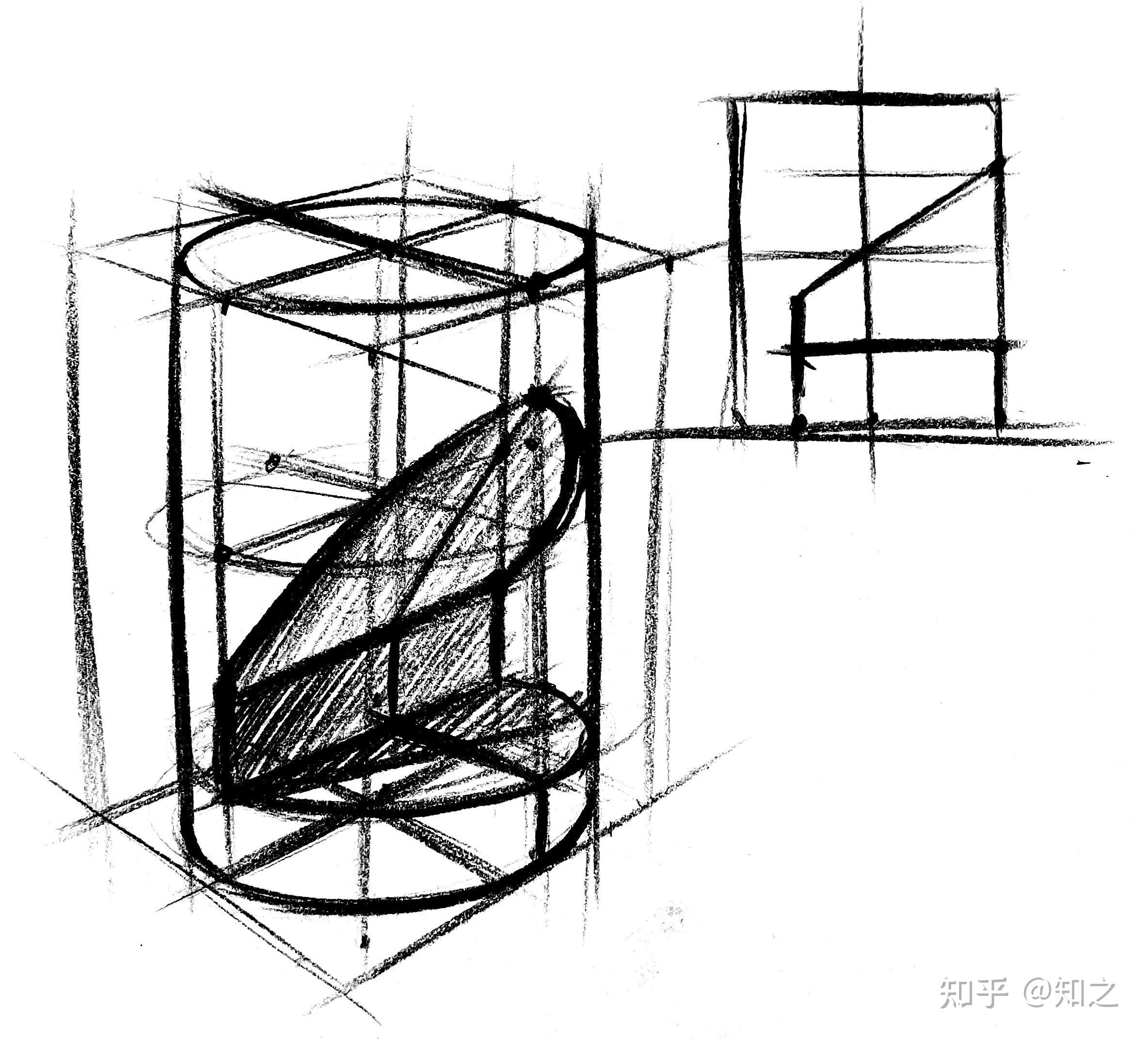 工业设计考研手绘之6圆柱体造型基础篇