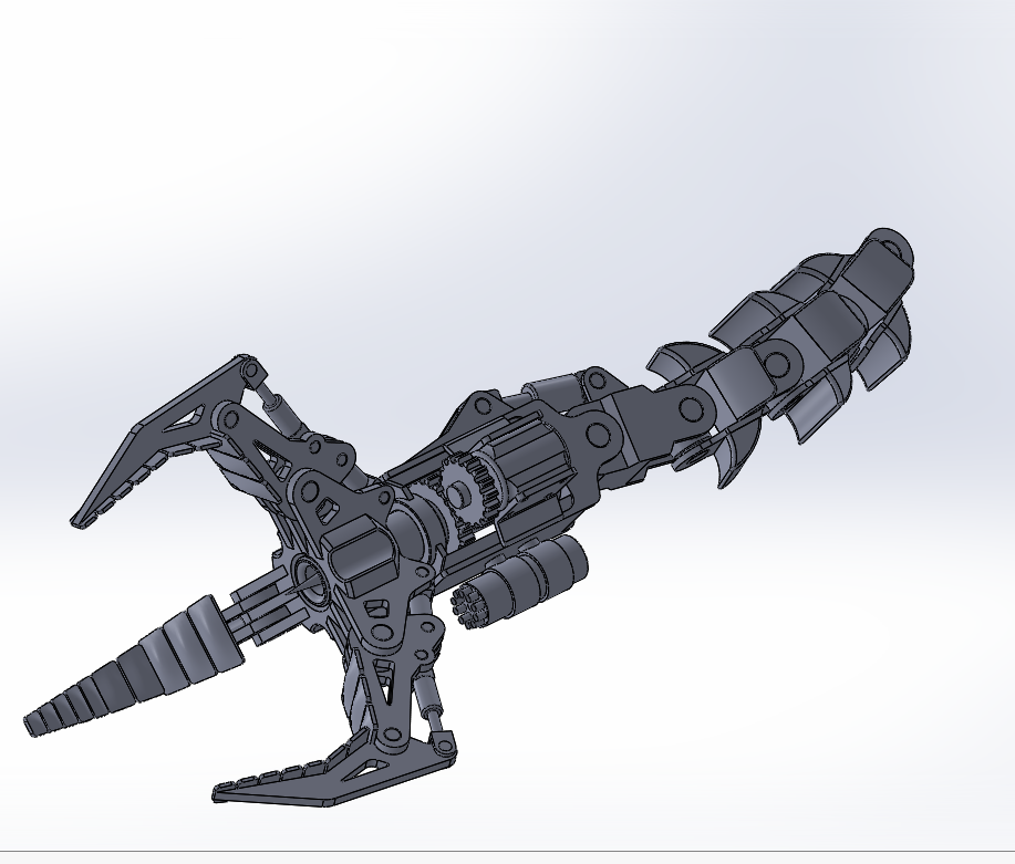 机器人机械章鱼爪机械臂3d数模图纸solidworks设计附xt