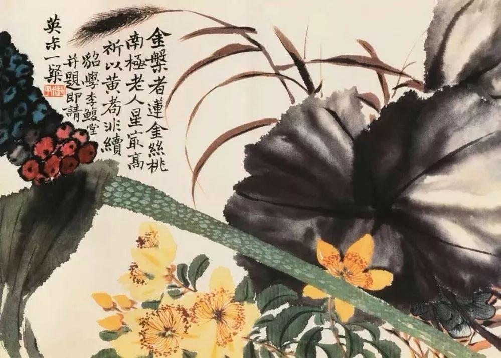 中华文化他笔下的花卉图密而不杂繁而不乱艳而不俗