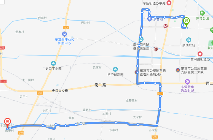山东东营火车站途经公交车路线乘坐点及其运行时间