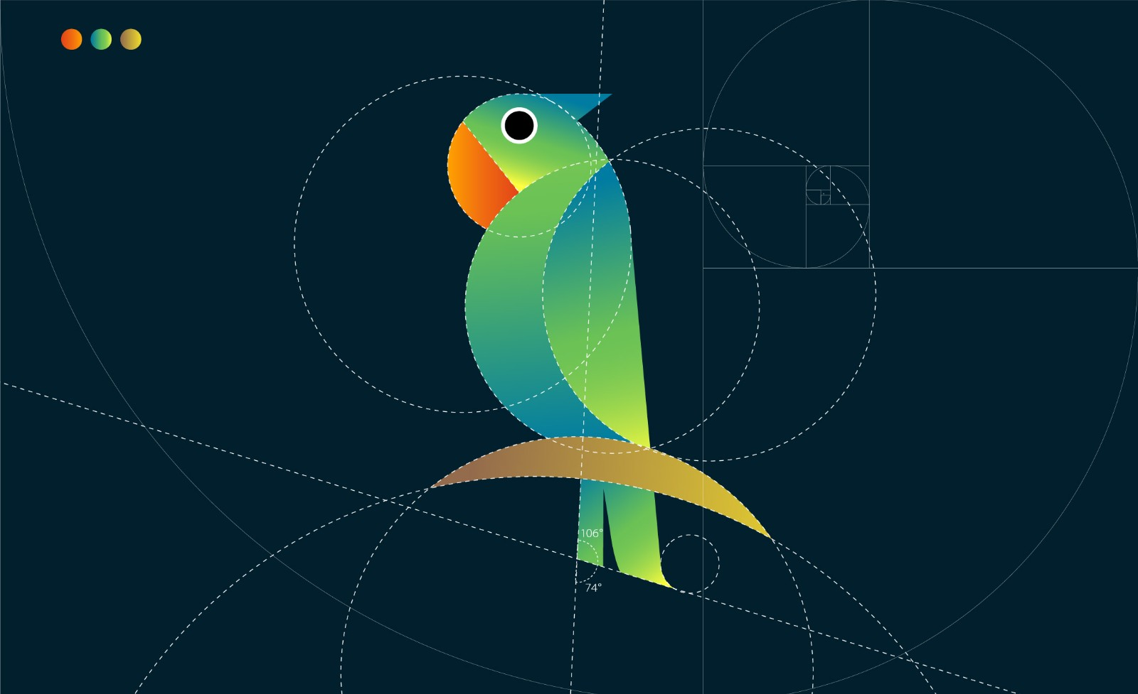 这种利用辅助图形制作logo是如何实现的