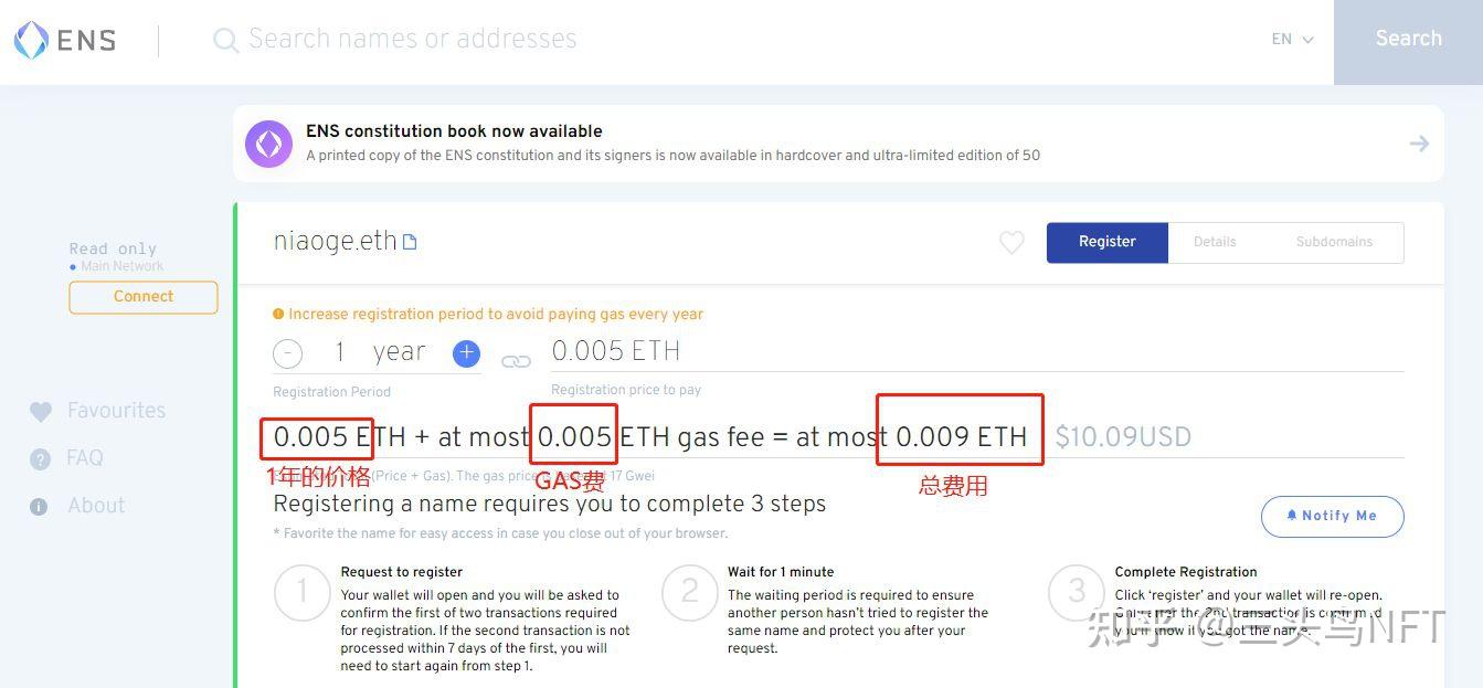 保姆级以太坊ENS域名申请注册教程- 知乎