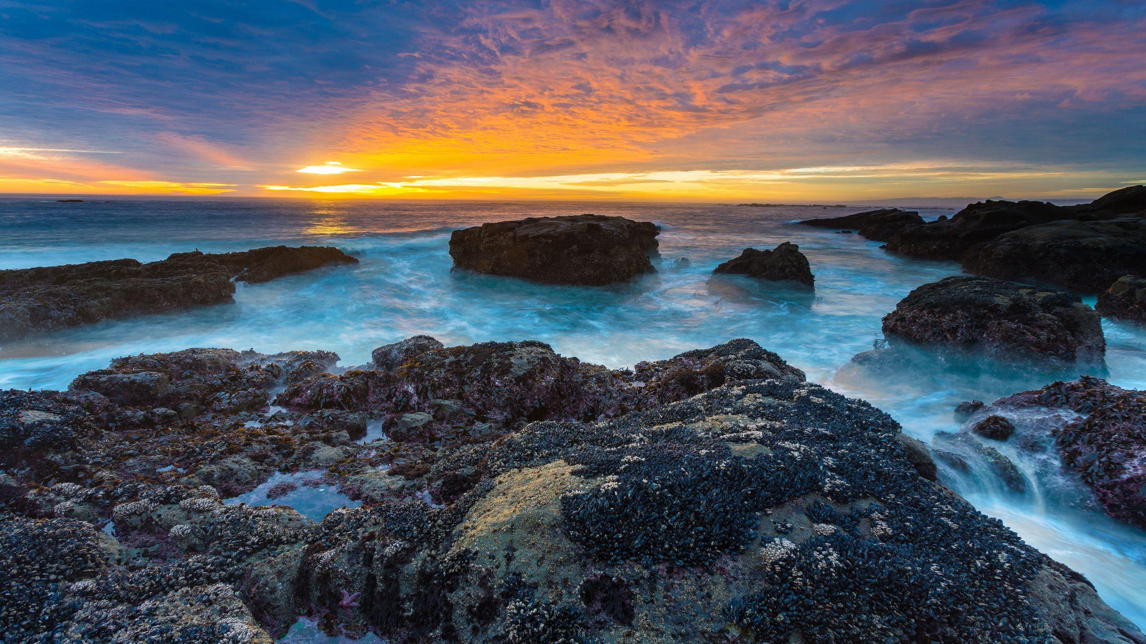 有哪些好看的黄昏下海边的背景图