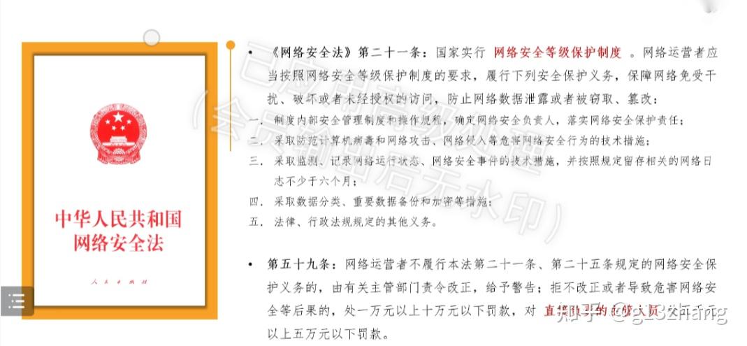 《网络安全法》第二十一条:国家实行网络安全等级保护制度.