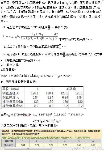 不良導體熱導率的測量61實驗報告