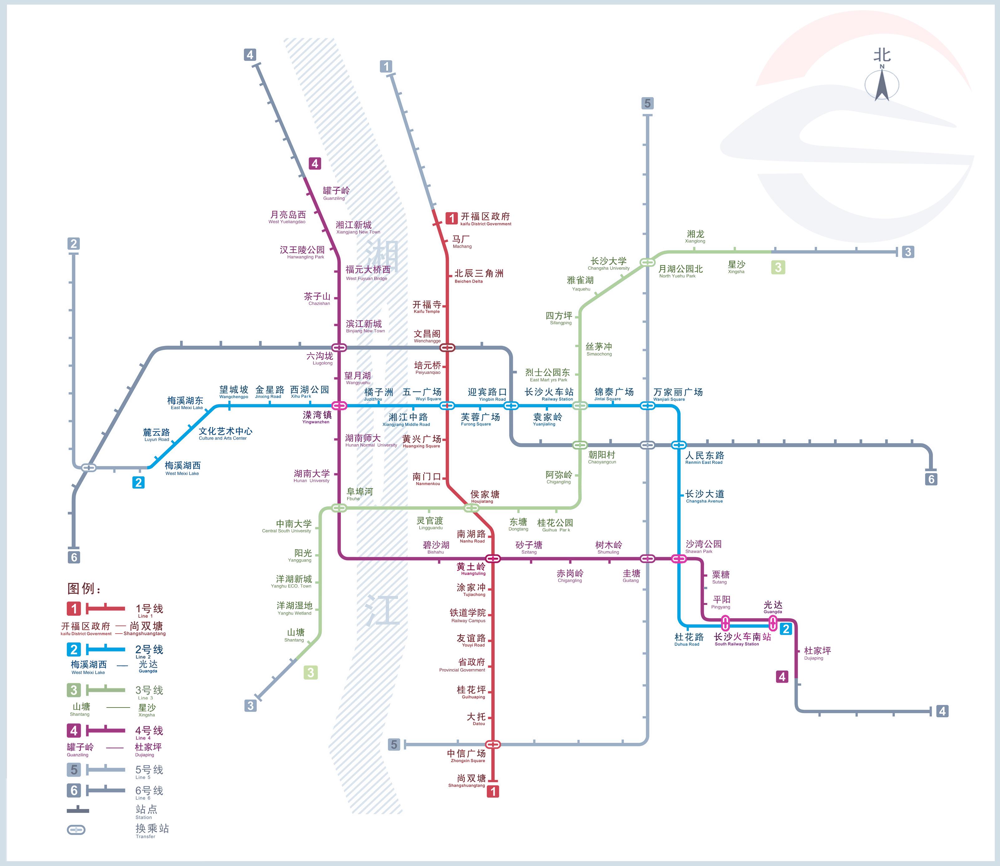 长沙地铁线的线路图图片
