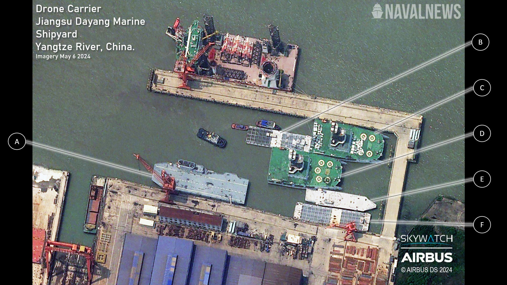 港媒:卫星图像推测中国可能在造世界第一艘专用无人机航母