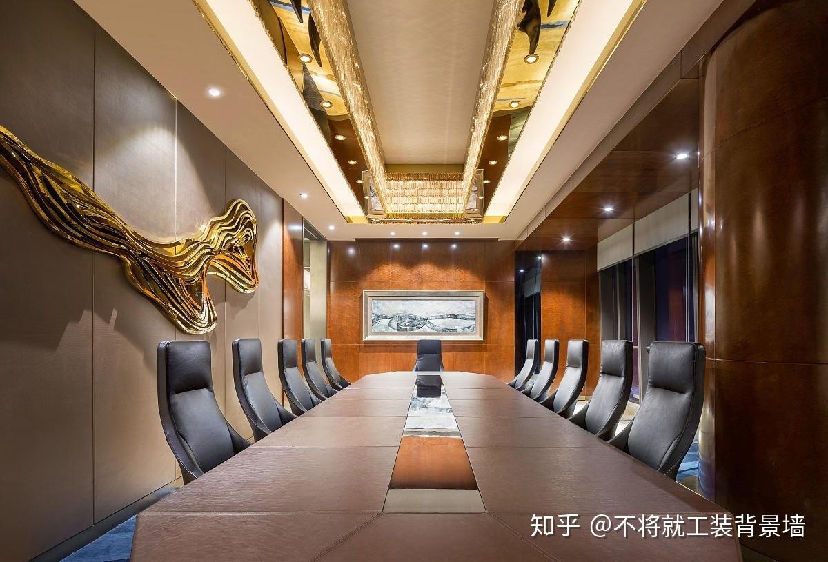 公司会议室硬包背景墙装修设计效果图大全