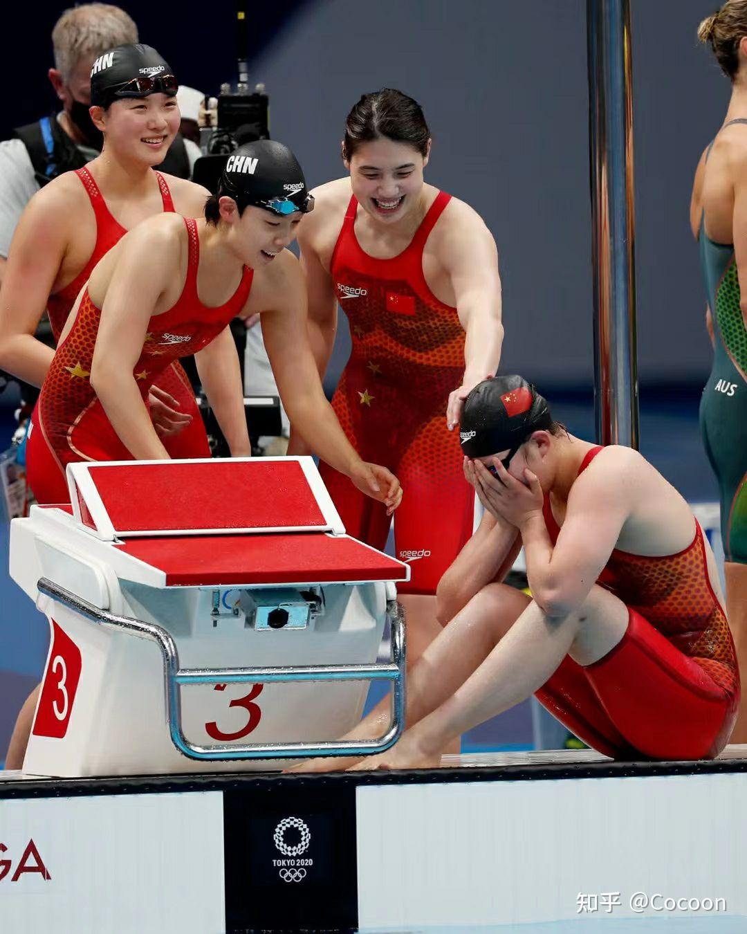 2020東京奧運會游泳女子4x200米自由泳接力決賽中國隊破世界紀錄奪冠