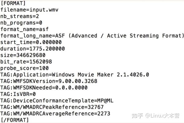 FFmpeg使用手册 - Ffprobe 的常用命令 - 知乎