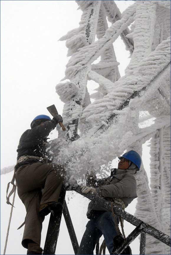 2008年广东雪灾图片