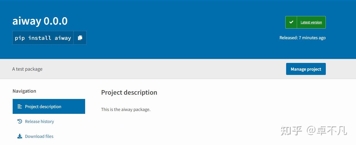 【Python】如何在PyPI上发布自定义软件包 知乎
