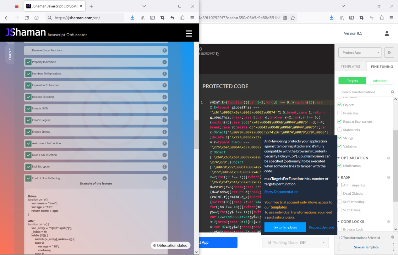 Two top-level JavaScript obfuscation tools: JScrambler and JShaman - 知乎