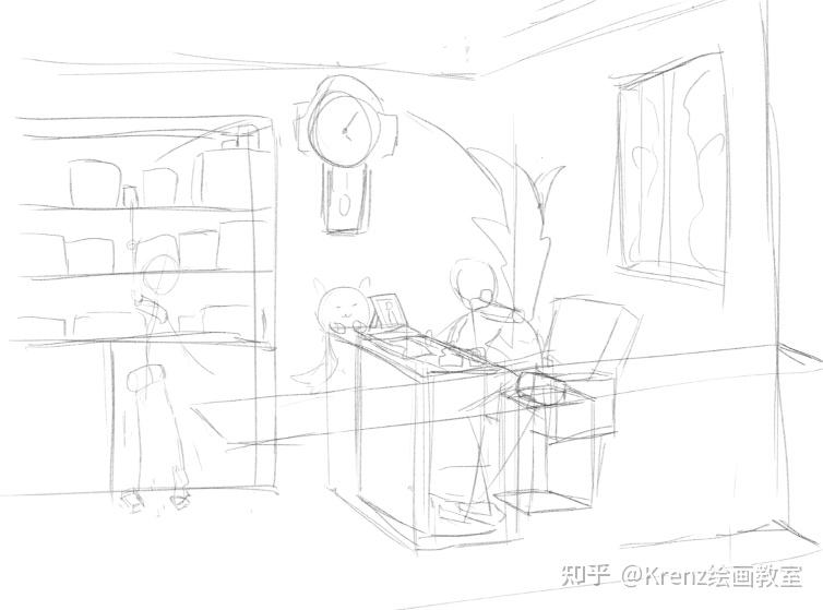 krenz绘画教室【优秀作业心得】基础透视与结构-0127