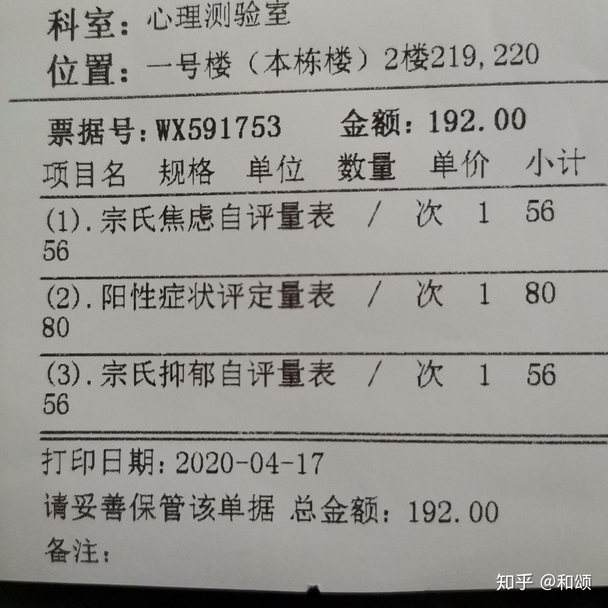 想問一下檢查抑鬱症大概多少錢座標長沙