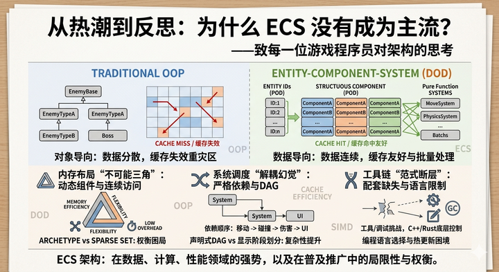 为什么ECS架构没有成为主流？ - 知乎