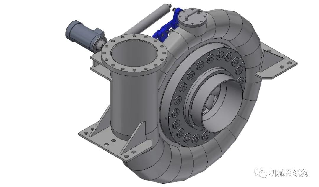泵缸阀杆hidro电力涡轮泵3d数模图纸stp格式