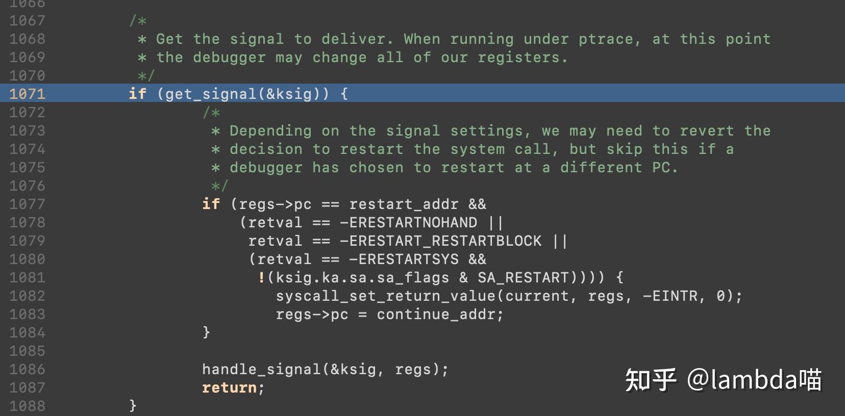 Linux coredump 