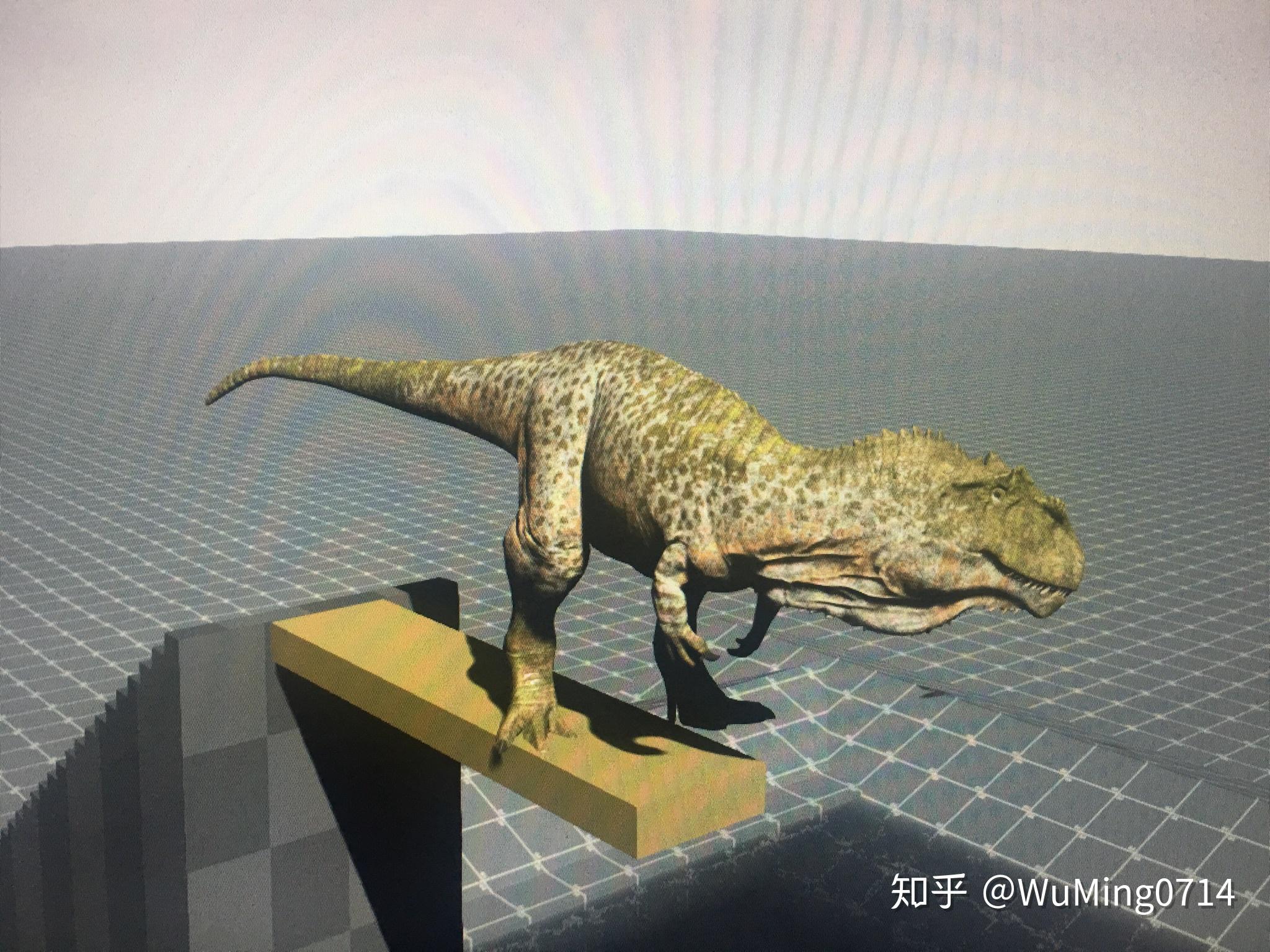 高清特写一只食肉恐龙立体模型透明PNG素材