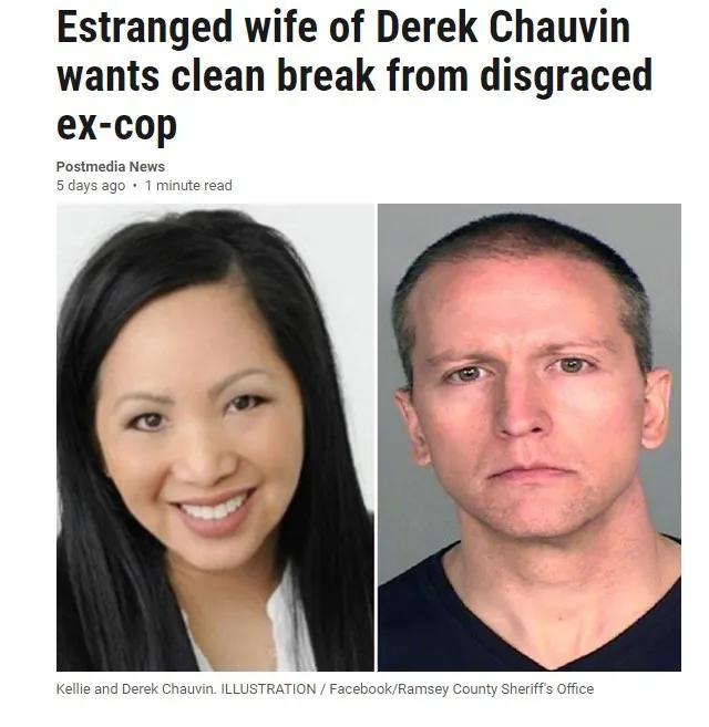 67跪杀黑人警察亚裔妻子秒离婚曾是选美冠军称丈夫很绅士