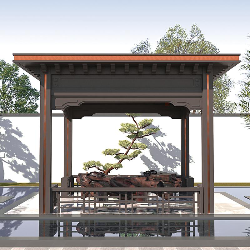 新中式凉亭精藏于简妙不可言一座有温度的现代建筑