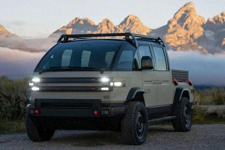 样子很帅气的美国斗牛犬纯电皮卡五菱加油