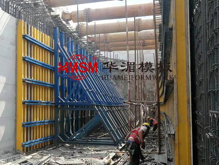 地下室外墙单面模板施工加固